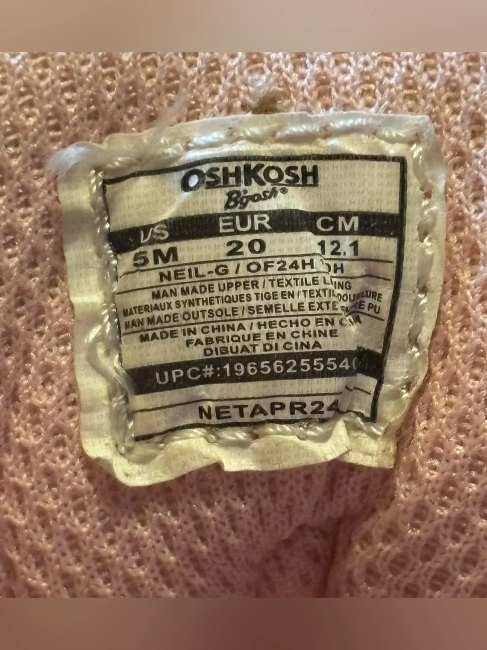 OshKosh B'gosh Pink Metallic Kids High-Top Boots